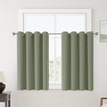 ChrisDowa 100% Blackout sage Solid Curtains 54 Inches Long 2 Panels for Bedroom Living Room,Farmhouse Room Darkening Thermal Insulated Soundproof Grommet Top Window Treatment Drapes,52x54