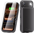 GIN FOXI Battery Case for iPhone 17 AIR, Charging Case Charger 8500mAh Ultra-Slim Lightweight Powerful Battery Pack 15W Fast Rechargeable Anti-Fall TPU Juice Box for iPhone 17 AIR (6.5") Black