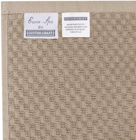 COTTON CRAFT Euro Spa Waffle Wash Cloth - Set of 12 Linen Washcloth - Image 7