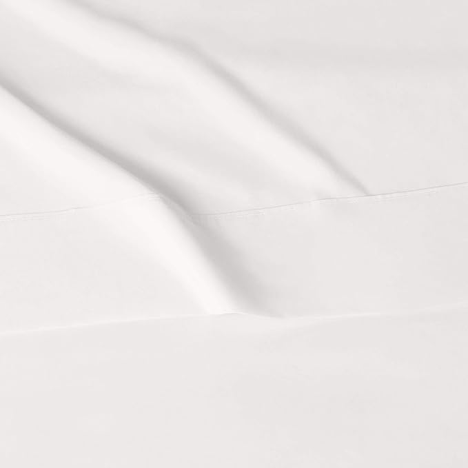 Amazon Basics Lightweight Super Soft Wrinkle Free Breathable Easy Care Microfiber 3 Piece Bed Sheet Set with 14-Inch Deep Pockets, Twin XL, Cream, Solid