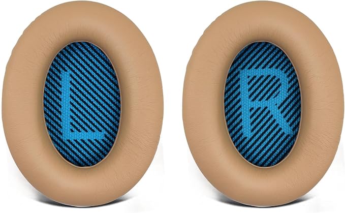 Replacement Ear Pads for Bose QuietComfort 35 35 II 15 25(qc 35 25 15/QC35 ii), Headphone Ear Covers, High Density Memory Cotton, Soft Leather, Adaptive Noise Isolation Headphones Pads Cushions