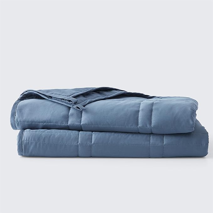 Baloo Weighted Blanket for Adults 20 lb (Dusk, 60"x80") | Cool & 100% Cotton | Machine Washable & Dryer Safe | Glass Microbead Fill