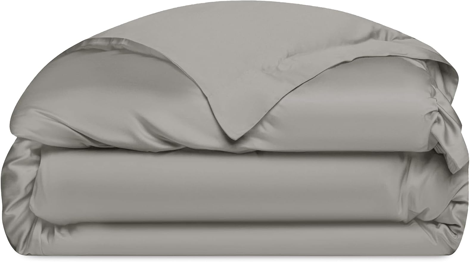 Cozy Earth Luxury Duvet Cover Queen - 100% Viscose from Bamboo - Ultra-Soft, Cooling & Lightweight Duvet Cover - Temperature-Regulating Bedding with Concealed Zip & Interior Snap Closures - Dove Grey