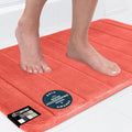 GORILLA GRIP Memory Foam Bath Mat, Soft Absorbent US Designed Bathroom Rug, Gripping Dots Machine Washable Bathmat, Cushioned Floor Mats, Shower Sink Rugs Room Décor Accessories, 30x20 Coral