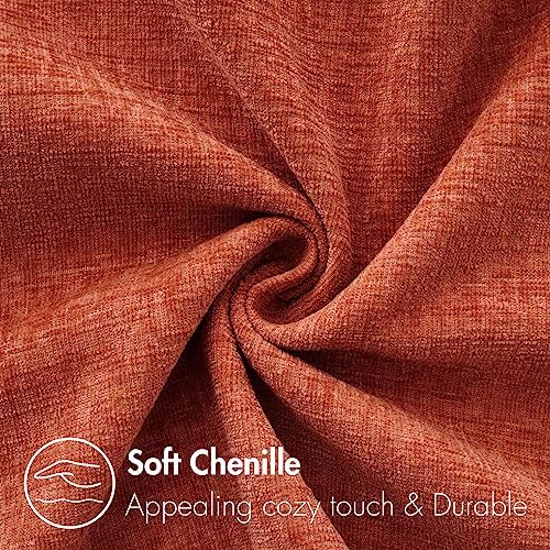 MIULEE Pack of 4 Couch Throw Pillow Covers 18x18 Inch Soft Burnt Orange - Image 2