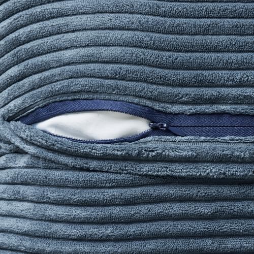 MIULEE Decorative Lumbar Throw Pillow Covers 14x22 Inch Blue 2 Pack - Image 7