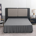 TSUTOMI Bed Skirt Full Size Ruffled Bed Skirt with Split Corners, 14 Inch Drop Dust Ruffle Bed Skirts with Platform, Gathered Style, 100% Microfiber, Grey