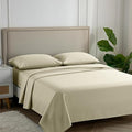 Carressa Linen California King Egyptian Cotton Sheet Sets - 600 Thread Count Cal King Cotton Sheet Set (4 PC, Beach Sand), Extra Soft, Cooling, 16" Deep Pocket Sateen Weave Luxury Hotel Bed Sheets Set