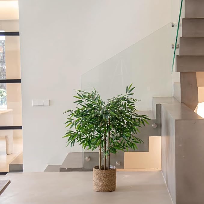 Maia Shop 3ft 5in Artificial Bamboo Tree Plant for House, Apartment or Office – Realistic Fake Indoor Plants for Living Room, Bedroom, Bathroom, Entryway or Patio – Faux Greenery for Home Décor