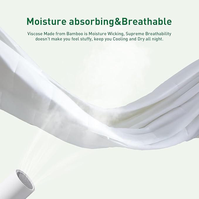 100% Viscose Made from Bamboo Comforter, Soft Lightweight Cal King Size, Breathable Summer Cooling Comforter for Hot Sleepers, 8 Corner Tabs（White-Summer，88x88）