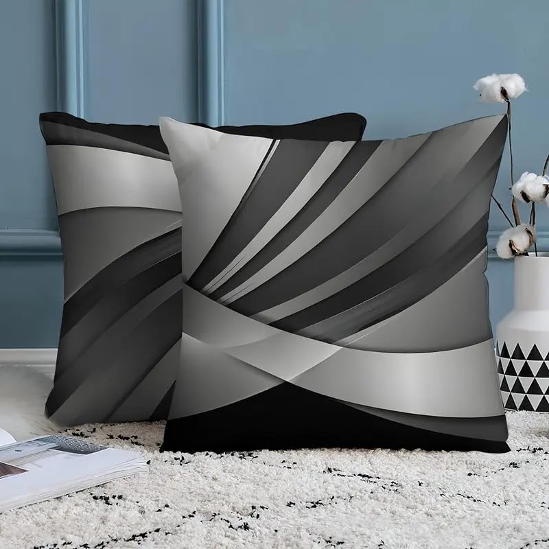 2pcs Modern Abstract Decorative Throw Pillow Cover, Contemporary Home Decor - Image 5