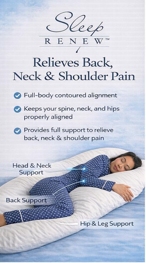 Total Body Support Pillow, U-Shaped Full Body Pillow - Image 4