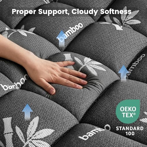 Mattress Topper Twin XL Size, Bamboo Viscose Thick Pillow Top Mattress Pad - Image 2