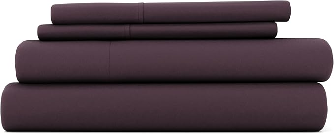Linen Market Brushed Microfiber Twin XL Sheet Set 3 Piece – Oeko-TEX Certified Ultra Soft & Wrinkle-Free - 16" Deep Pocket Sheets - Easy Care Twin XL Size - Purple
