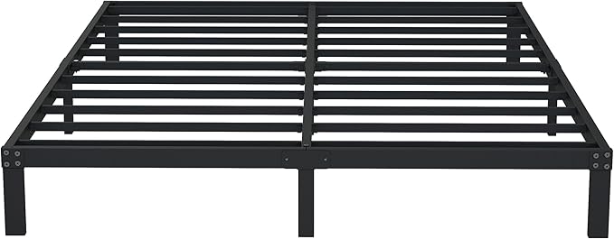 9 Inch Full Size Bed Frame Heavy Duty Low Profile Metal Platform No Box Spring Needed Mattress Foundation, Easy to Assembly, Noise Free, Black