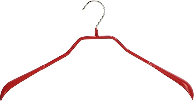 Mawa by Reston Lloyd BodyForm Series Non-Slip Space-Saving Clothes Hanger for Jackets, Suits & Coats, 16-1/2", Style 42/L, 1-Each, Red