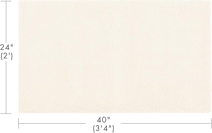 Madison Park Signature Non Slip, Luxrurious Plush Mat, Absorbent, Quick Dry, Spa Design Bath Room Décor Marshmallow Bathroom Rug, 2'x3'4", Cream