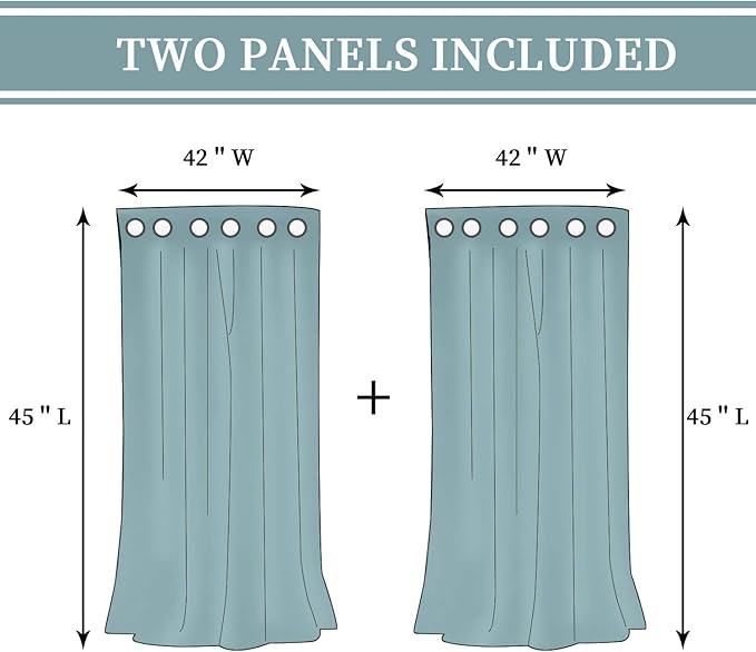 BGment Baby Pink 100% Blackout Curtains for Girls Bedroom 54 Inch Length, Thermal Insulated Full Light Blocking Grommet Noise Cancelling Small Window Curtains for Nursery 2 Panels Each 42 Inch Wide