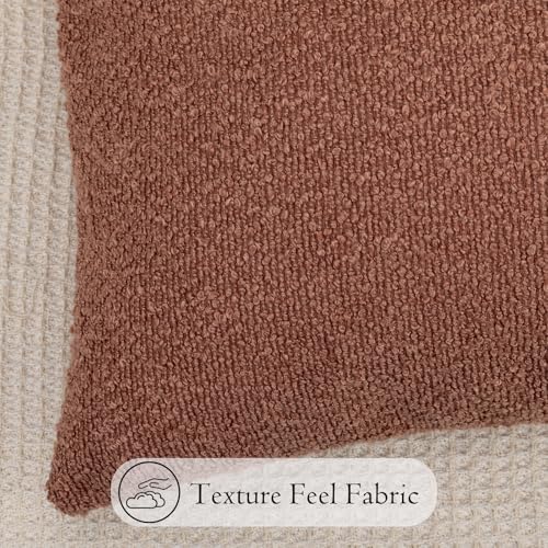 JoraLion 14x36 inch Boucle Lumbar Pillow Cover, Coral Woven Texture Neutral - Image 4