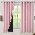 BGment Baby Pink 100% Blackout Curtains for Nursery Bedroom 63 Inch Length 2 Panels, Thermal Insulated Full Light Blocking Grommet Noise Cancelling Window Curtains for Girls Room, 60 Inch Wide Each
