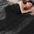 Weighted Blanket Queen/King Size (80"x87" 15lbs),Ultra Soft and Cozy Cooling Weighted Blanket for Adult,Heavy Blanket with Machine Washable Soft Blanket, Black