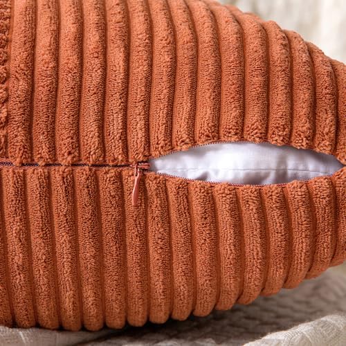 MIULEE Fall Burnt Orange Decorative Lumbar Throw Pillow Covers 12x20 Inch - Image 3