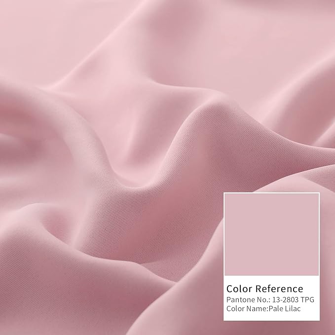 BGment Baby Pink 100% Blackout Curtains for Nursery Bedroom 69 Inch Length 2 Panels, Thermal Insulated Full Light Blocking Grommet Noise Cancelling Window Curtains for Girls Room, 55 Inch Wide Each