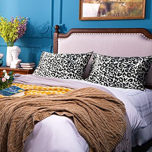 NTBAY Standard Satin Leopard Printed Pillowcases - Image 6