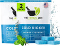 Cold Kicker Shower Steamers Aromatherapy for Sinus Relief - USA Made - Peppermint & Eucalyptus Shower Bomb Tablets – Self Care Gifts for Women and Men – Soothing Natural Essential Oils (20 Pack)