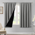 H.VERSAILTEX 100% Blackout Curtains for Bedroom Thermal Insulated Curtains & Drapes Blackout Curtains 63 Inches Long Rod Pocket Curtains for Living Room with Black Liner 2 Panels Set, Dove Gray