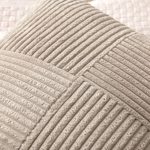 MIULEE Taupe Decorative Lumbar Throw Pillow Covers 12x20 Inch 2 Pack - Image 2