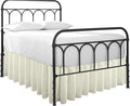 Ruffled Bed Skirt with Split Corners-Dust Ruffle - 24" Drop 100% Microfiber Soft,Sheen & Luxurious Look - Bed Skirts (Ivory -Twin)