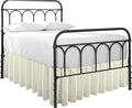 Ruffled Bed Skirt with Split Corners-Dust Ruffle - 15" Drop 100% Microfiber Soft,Sheen & Luxurious Look - Bed Skirts (Ivory -Full)