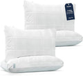 Nuzzle Cooling Adjustable Pillows for Side Sleepers, Luxury King Size Set of 4 Bed Pillows Hotel Collection - Best Adjust Height Soft Firm Pillows for Back, Stomach and Side Sleepers
