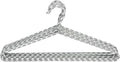 Clothes Hangers 10 Pack – Space Saving Fabric & Metal Hangers, Non-Slip Pant & Coat Hangers, Room Essentials, Closet, Durable Wardrobe Storage for Shirts, Suits & Pants – Grey/White