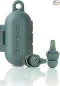 EarPeace Everyday Ear Plugs for Noise Reduction & Noise Control – High-Fidelity Earplugs, Comfortable & Reusable Earplugs for Travel,Sleep,Work,Snoring Blocking,Includes Carrying Case – Forest (Green)