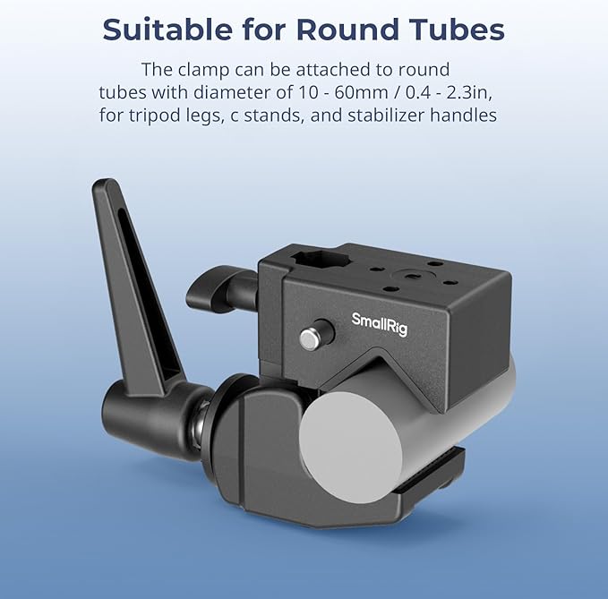 SmallRig Super Clamp Kit 2-Pack, Heavy Duty Max Load 33lb /15kg, with a 1/4"-20 & a 3/8"-16 Top Screw on a 5/8" Stud, for Photography Studio Video Camera Lighting, for Round Pipe and Flat Surface 5318