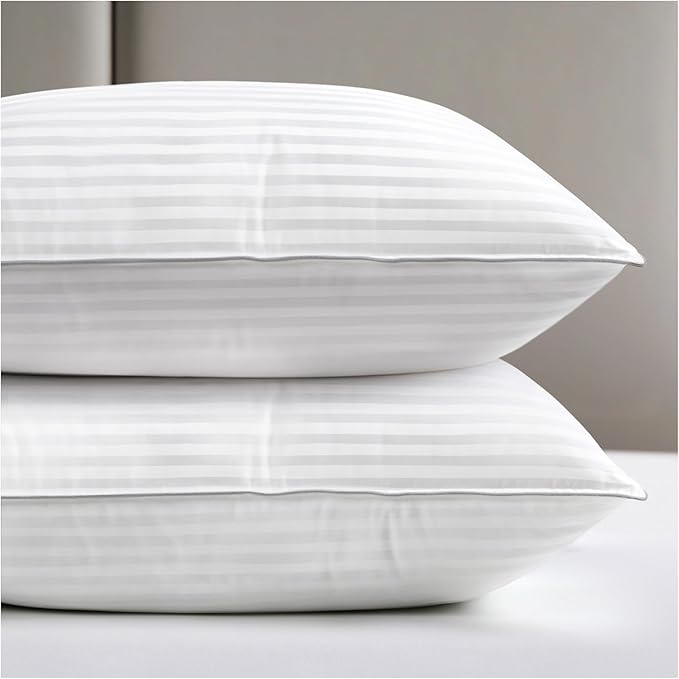 viewstar Bed Pillows Queen Size Set of 2, Hotel Collection, Down Alternative Big Pillow for Back, Stomach or Side Sleepers, Firm