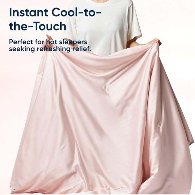 Vesta Silk-Filled Summer Lightweight Comforter, Washable Cooling Blanket for Hot Sleepers, Long Staple Mulberry Silk, Moisture & Thermal Control (King, Heavenly Pink)