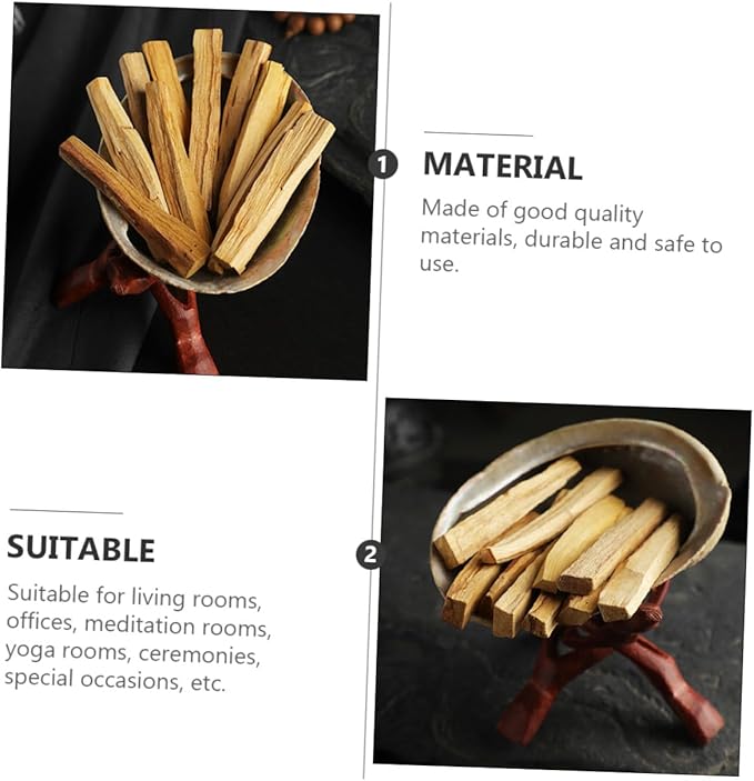 2Pcs Santo Wood Incense Sticks for Meditation and Smudging Natural Sacred Brazilian Smudge Sticks for Home Yoga Office and Ceremony Fragrance to Sleep and Negative Energy