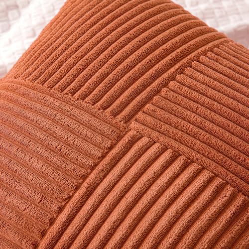 MIULEE Fall Burnt Orange Decorative Lumbar Throw Pillow Covers 12x20 Inch - Image 2