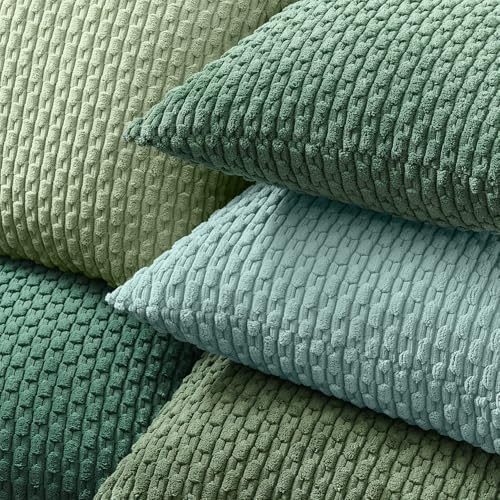 Kevin Textile Soft Corduroy 14"x36" Lumbar Pillow Cover 1 Pack, Sage Green - Image 4