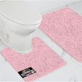 GORILLA GRIP Bathroom Rug Sets, Soft Chenille 2 Piece Area Rugs Set, Toilet Base Mat and 30x20 Carpet, Absorbent Microfiber Washable Mats Dry Quickly, Home Décor and Bath Room Accessories, Lt Pink
