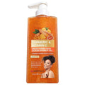 Turmeric Orange Vitamin C Body Wash with Cocoa Seed Exfoliant, Mattifying Scrub for Uneven Skin Texture, Body-Only Daily Use, 16.9 fl oz