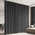 Room Divider Curtains, Blackout Ceiling Track Curtains with Hooks Wall Dividers for Bedroom Living Room Separation Office Privacy Partition, Noise Reduction, W100 × L84 Inch,1 Panel, Black