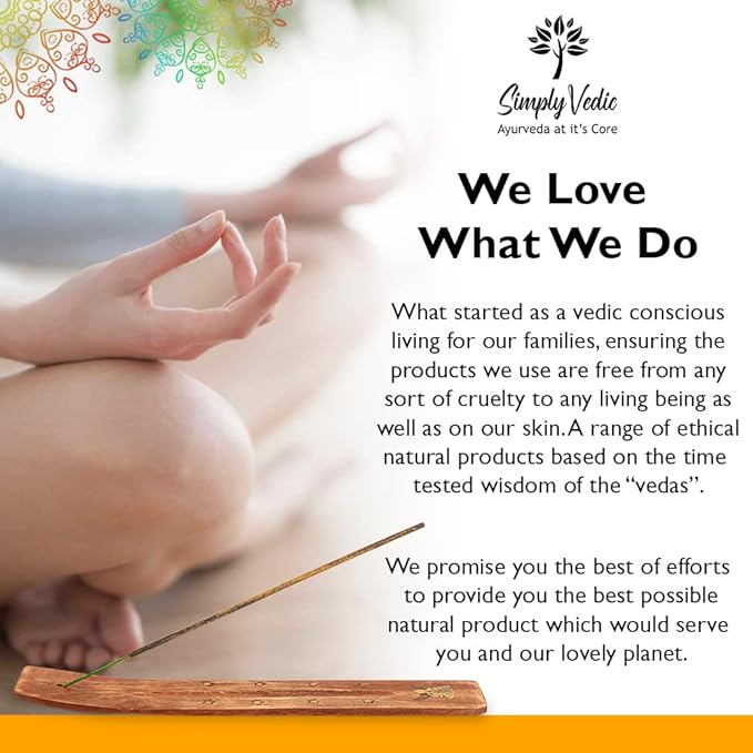 Simply Vedic Agar Oudh Incense Stick (Approx 135 Sticks, 250 Grams) Premium Handmade Agarbatti with Insense Holder| Lasts 45 Minutes| for Aromatherapy, Meditation, Yoga, Home & House Decor- Gift Set
