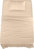 Utopia Bedding Twin XL Sheet Set – 3 Piece Bed Sheets for Twin XL Size Bed, Soft and Breathable Microfiber, Includes 1 Fitted Sheet, 1 Flat Sheet and 1 Pillowcase (Beige)