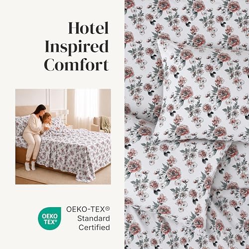 Modern Threads Printed 3-Piece Extra Soft Bedding Sheets & Pillowcase Set - Image 4