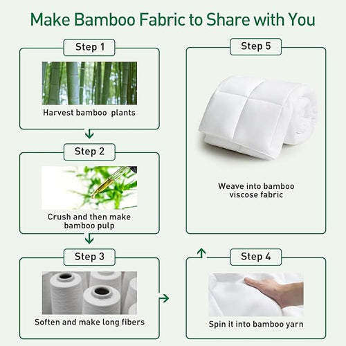 100% Viscose Made from Bamboo Comforter, Soft Lightweight King Size Summer Cooling Comforter Down Alternative Duvet Insert ，8 Corner Tabs, （White-Summer，102x90）