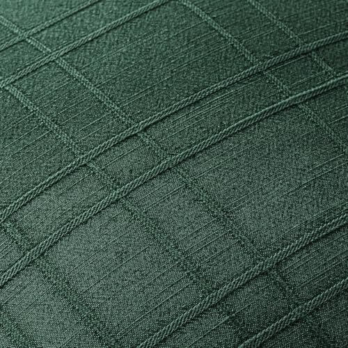 MIULEE Linen Plaid Pillow Covers Christmas Decorative Euro 24x24 Dark Green - Image 2